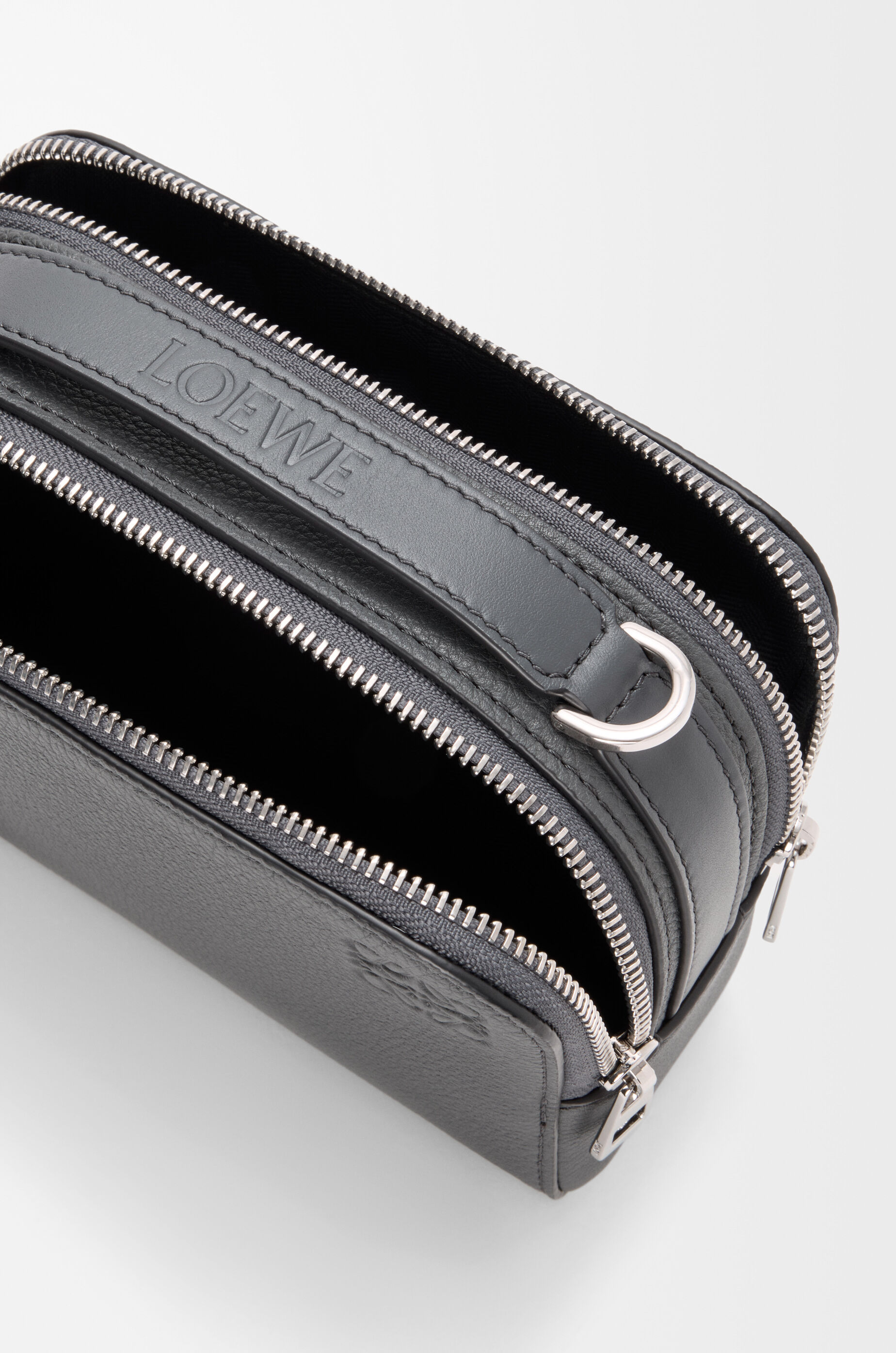 クロスボディ カメラバッグ ミニ（ソフトグレインカーフ） グレー