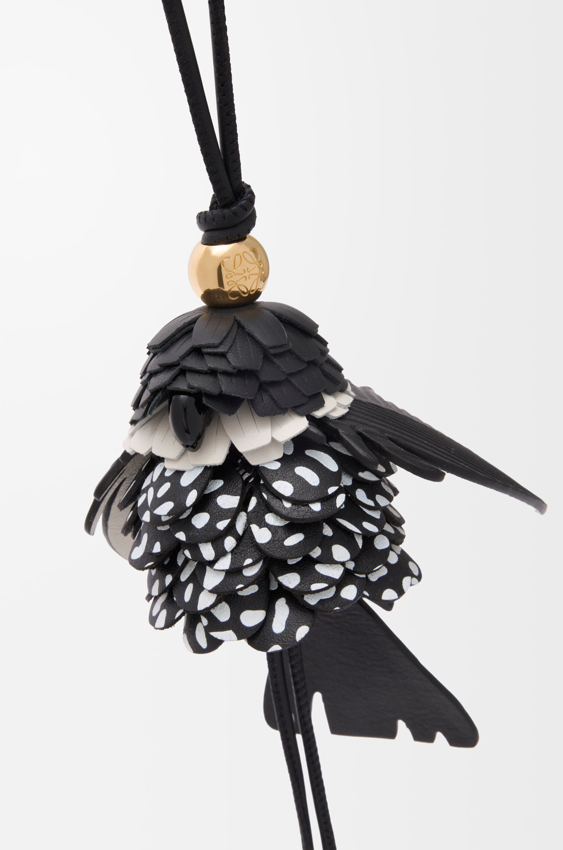 Bird charm in classic calfskin Black - LOEWE USA Official Website
