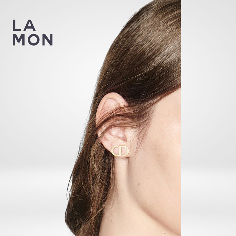 ディオール ピアス DIOR PETIT CD STUD EARRINGS メタル ピアス GOLD