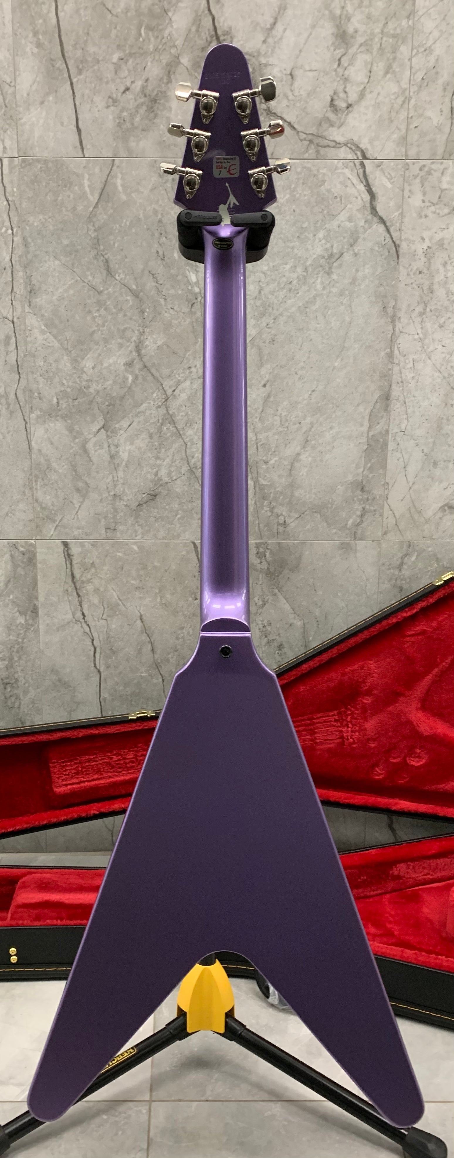 Epiphone Kirk Hammett 1979 Flying V Purple w/ Hard Shell Case