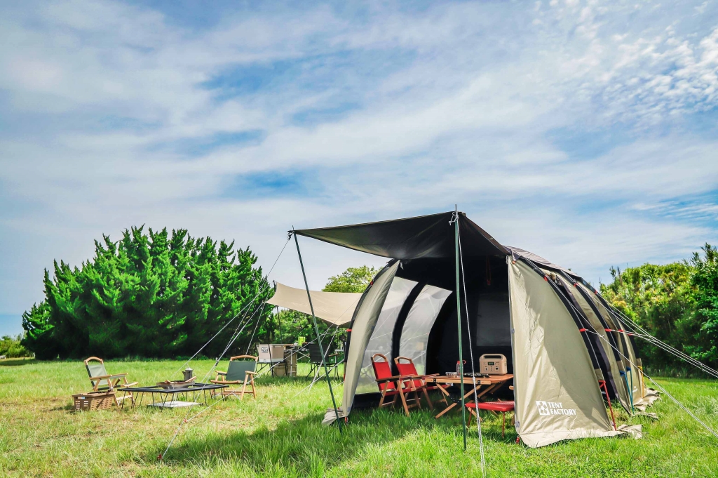 内部の温度上昇を抑える「ブルーウィンド」シリーズのテントが春夏の