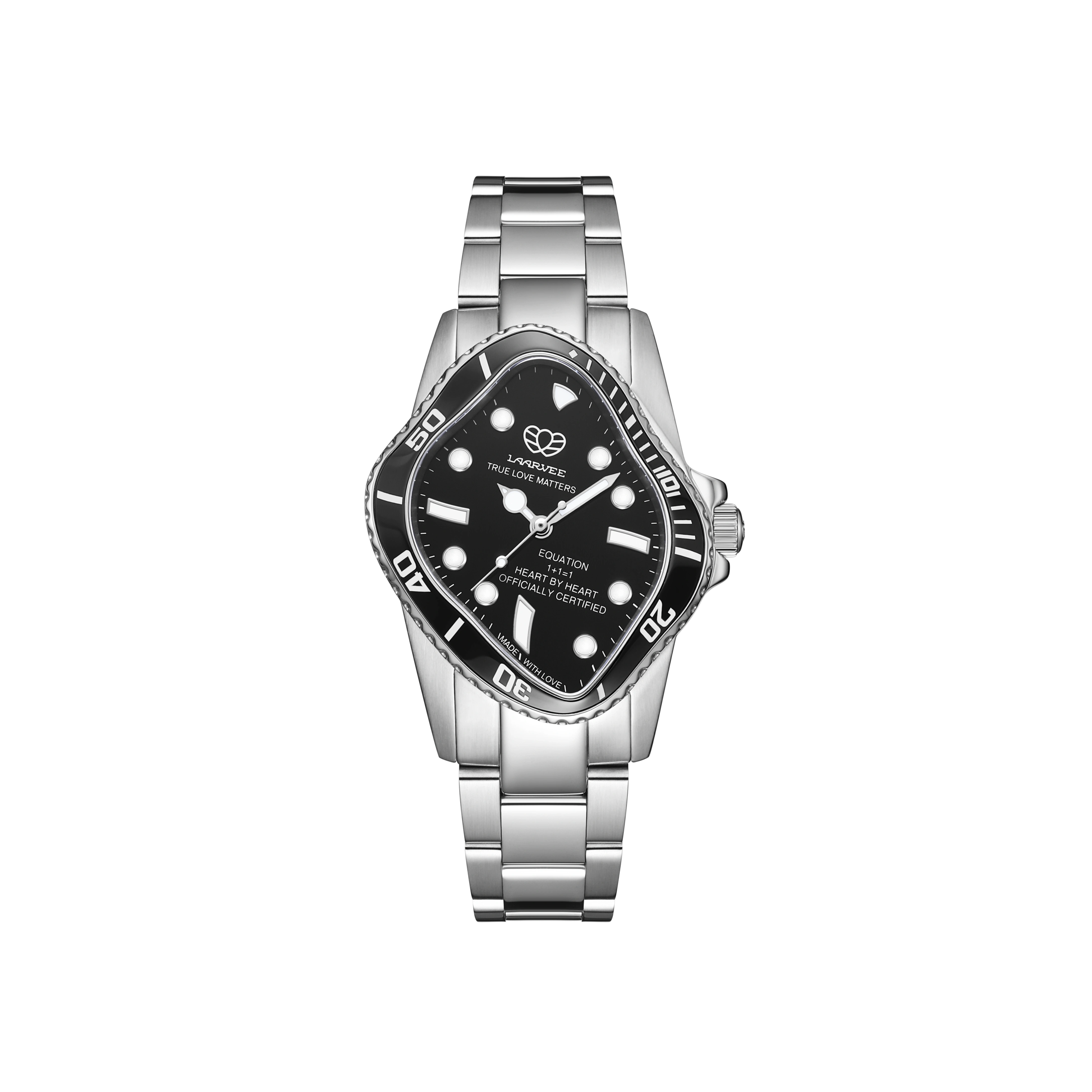 LAARVEE Sleek Black Ceramic Bezel PEA101-SBLK Automatic Watch