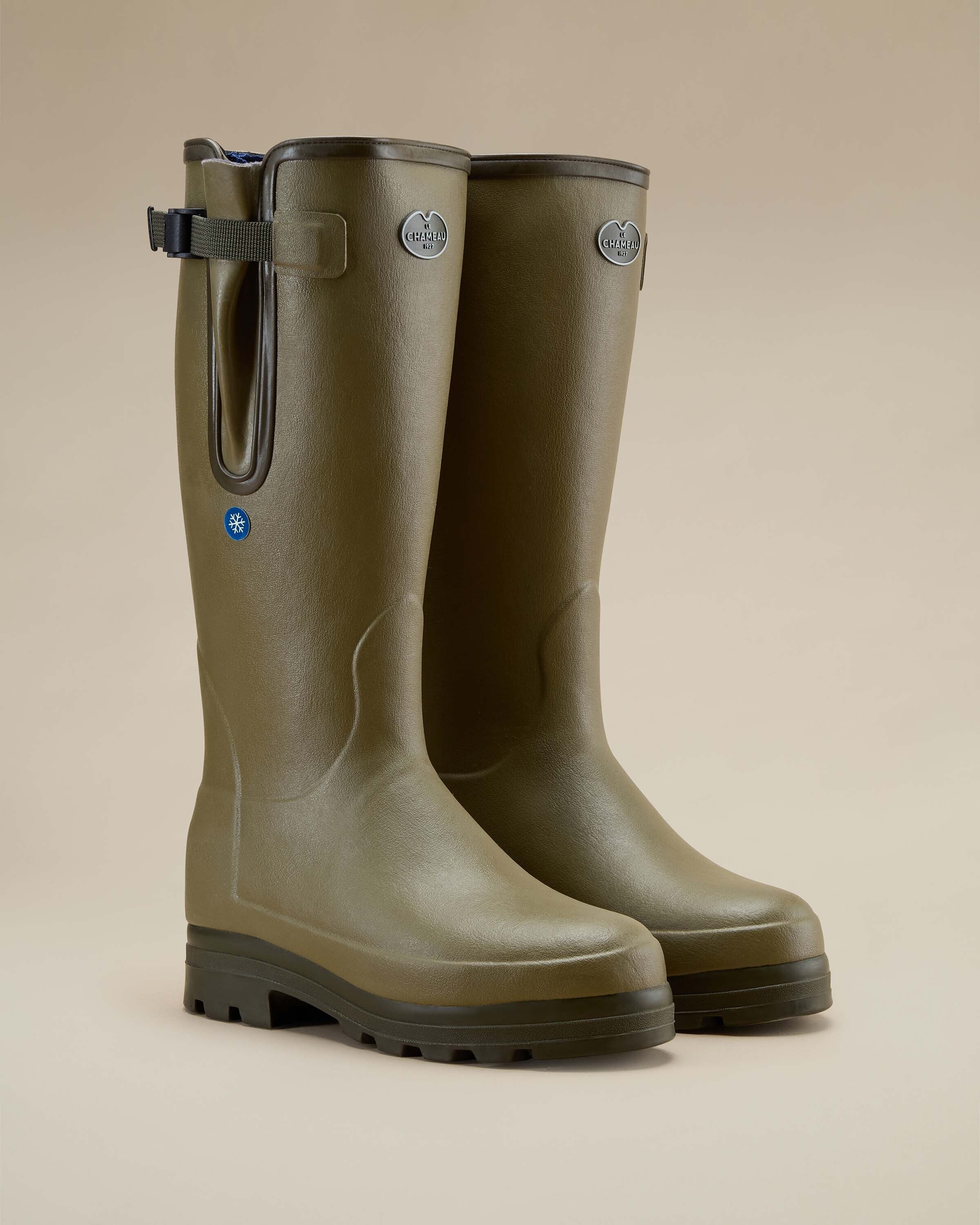 Men's Vierzonord Plus Neoprene Wellington Boot Green | Le Chameau