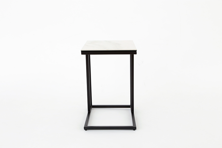 セラミック天板 サイドテーブル （ホワイトクオーツ） - サイド