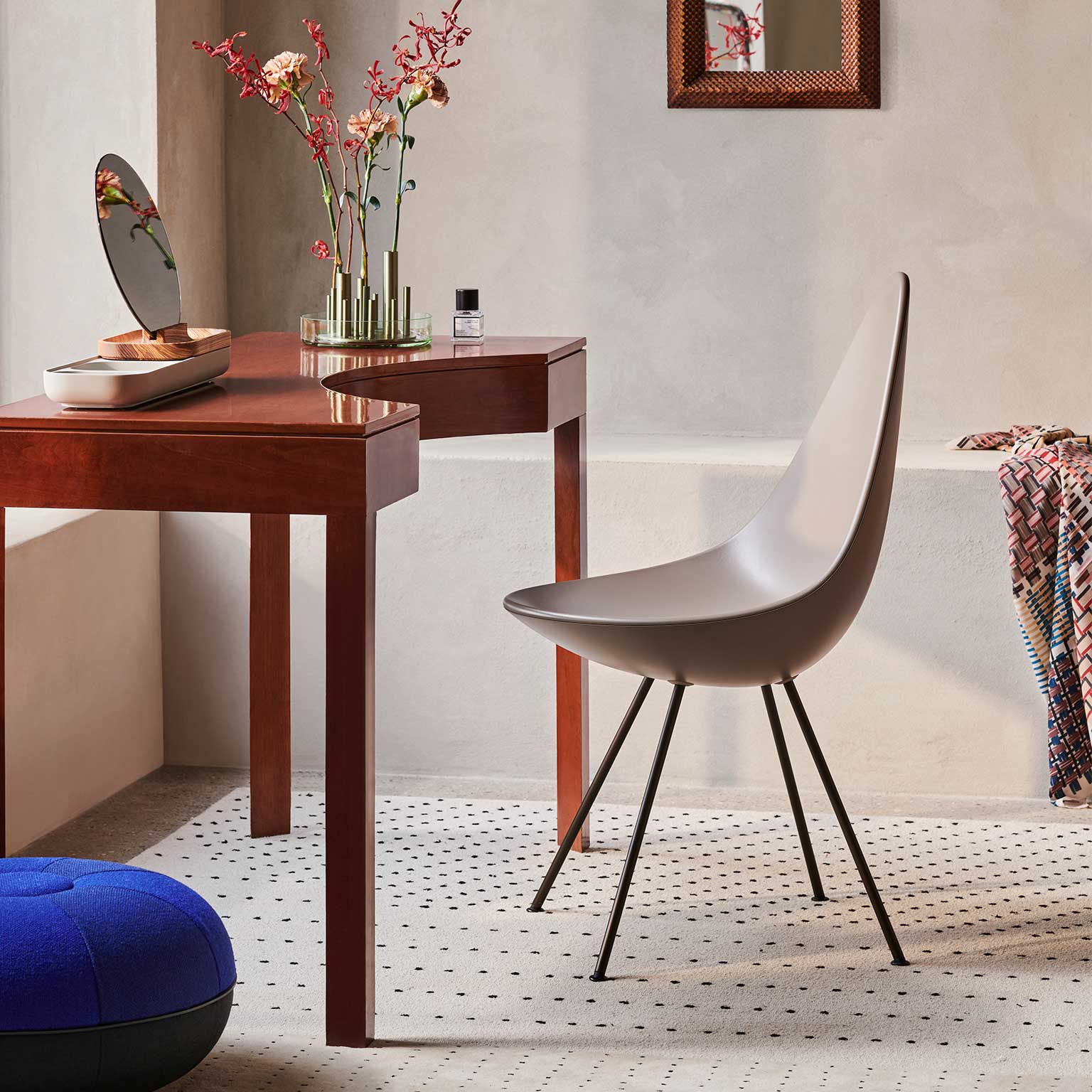 フリッツハンセン ドロップチェア ブラック オリーブ 二脚まとめ売り