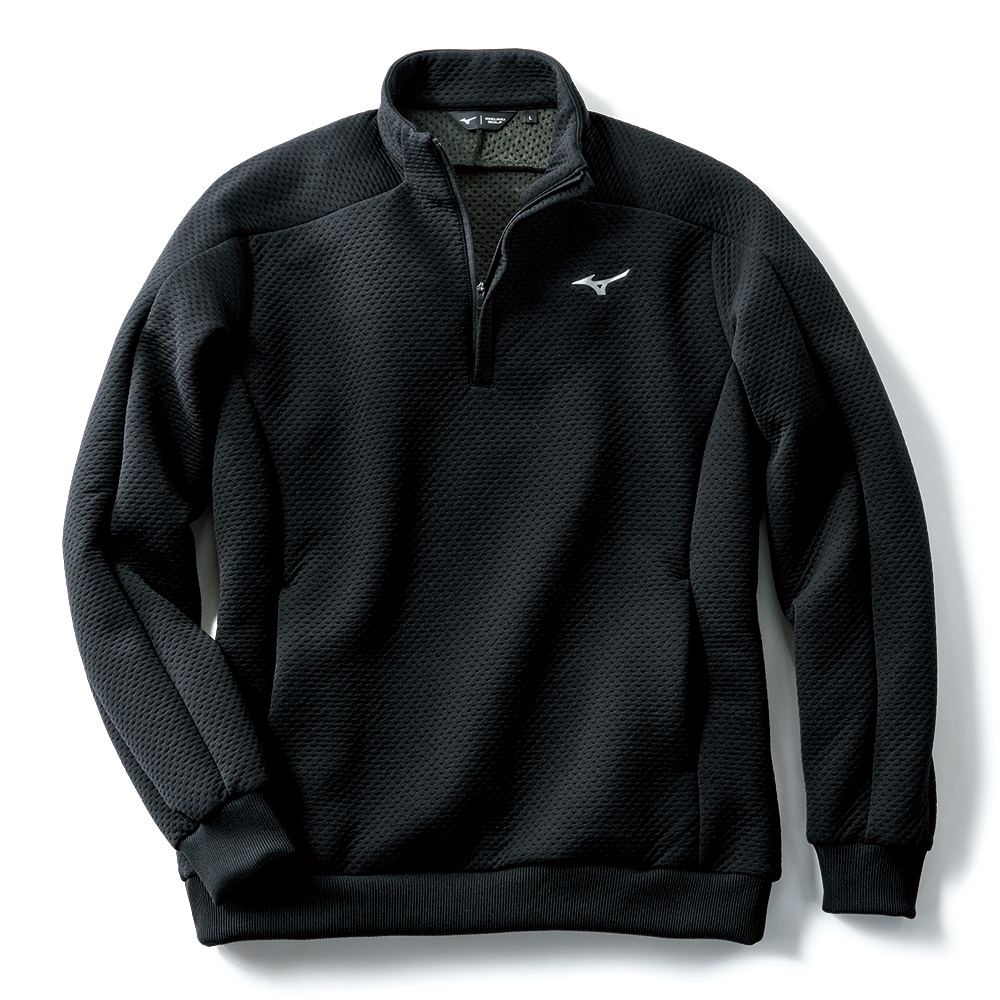 ミズノ ブレスサーモ・リップルキルトハーフジッププルオーバー