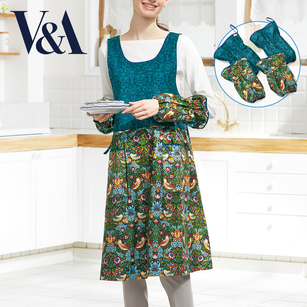 V＆A モリスのエプロンとアームカバーのセット | ライトアップ