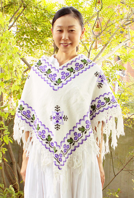 メキシコのポンチョレディース、メキシカンポンチョ刺繍ポンチョボレロ