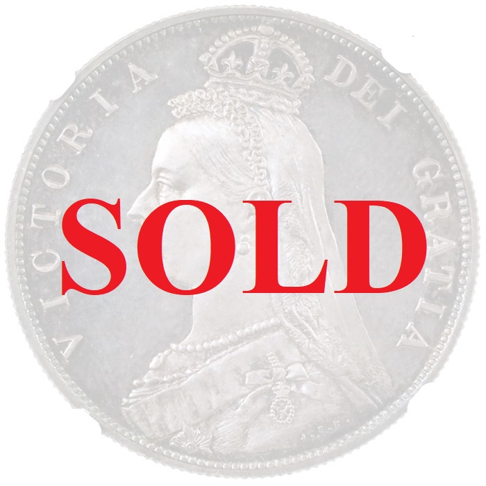 イギリス 1887年 ハーフクラウン銀貨 プルーフ ヴィクトリア