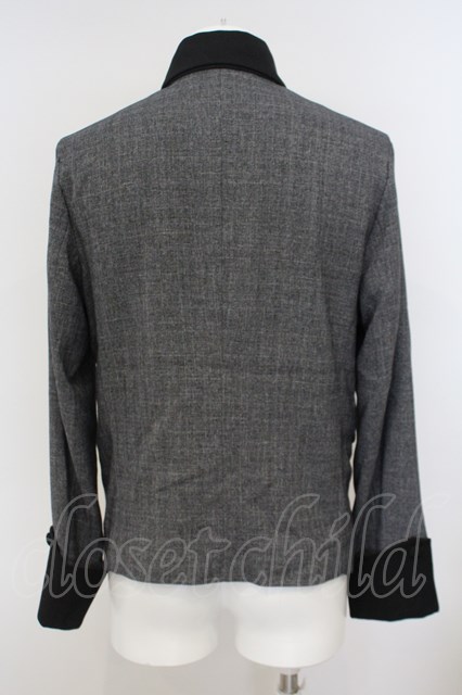 NO ID. BLACK / TRストレッチシングルナポレオンジャケット 2 グレーx