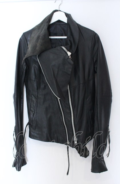 EKAM / ゴートスキン変形ライダースジャケット L ブラック O-25-04-04