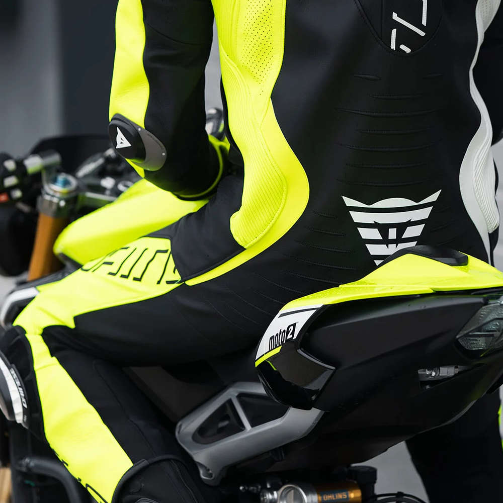 Dainese Audax D-zip Perforated Suit Yellow | MotoStorm [en]