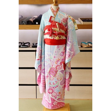 AmamaNo.5 七五三 7歳 正絹着物セット 本絞り AmamaNo.5 七五三 7歳 正絹