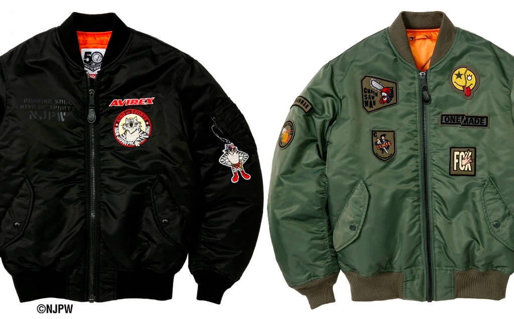 AVIREX &新日本プロレスリング50周年コラボMA1ジャケット AVIREX × 新