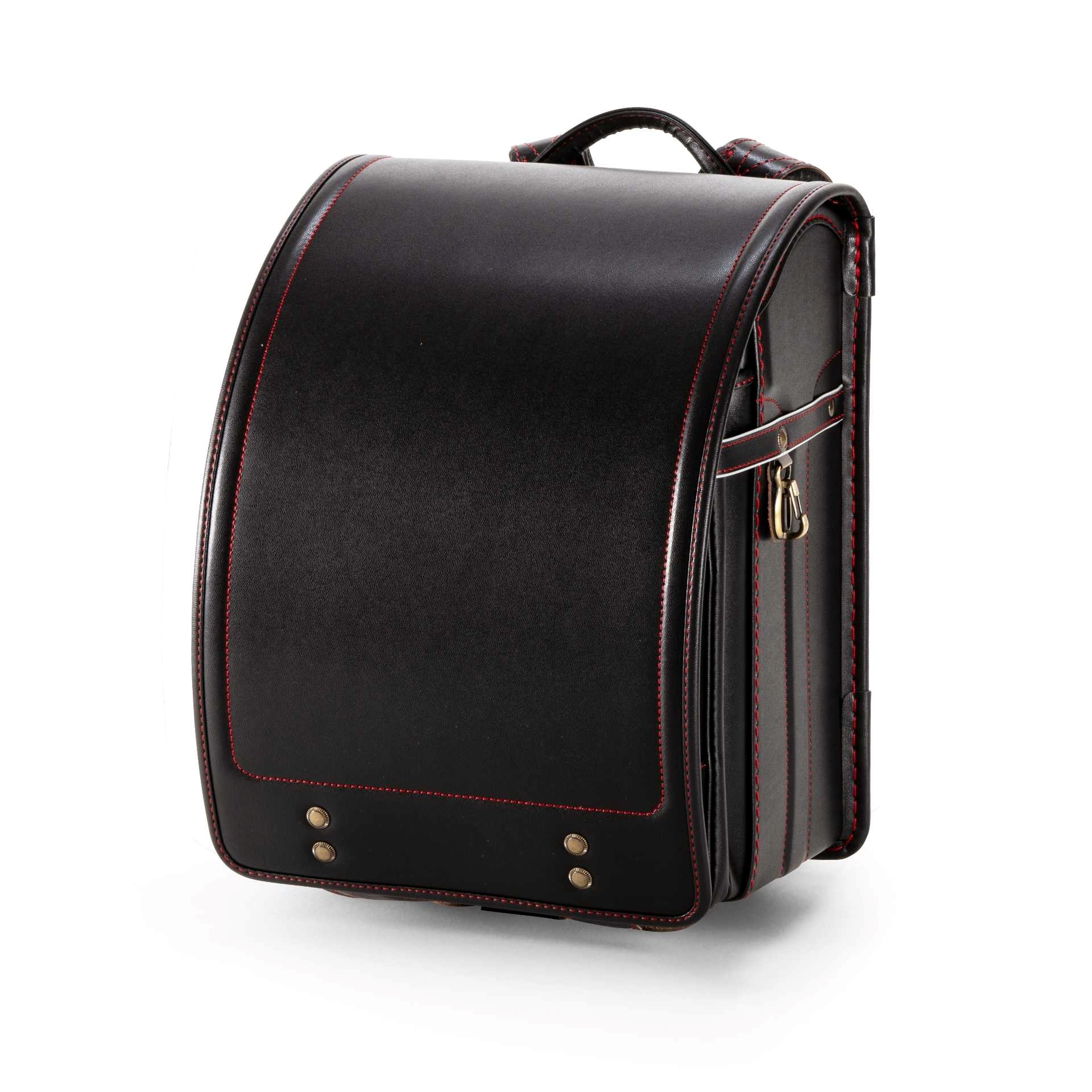 ゼスト 牛革ハイブリッド109シボ ブラックxレッド|2027年度 萬勇鞄