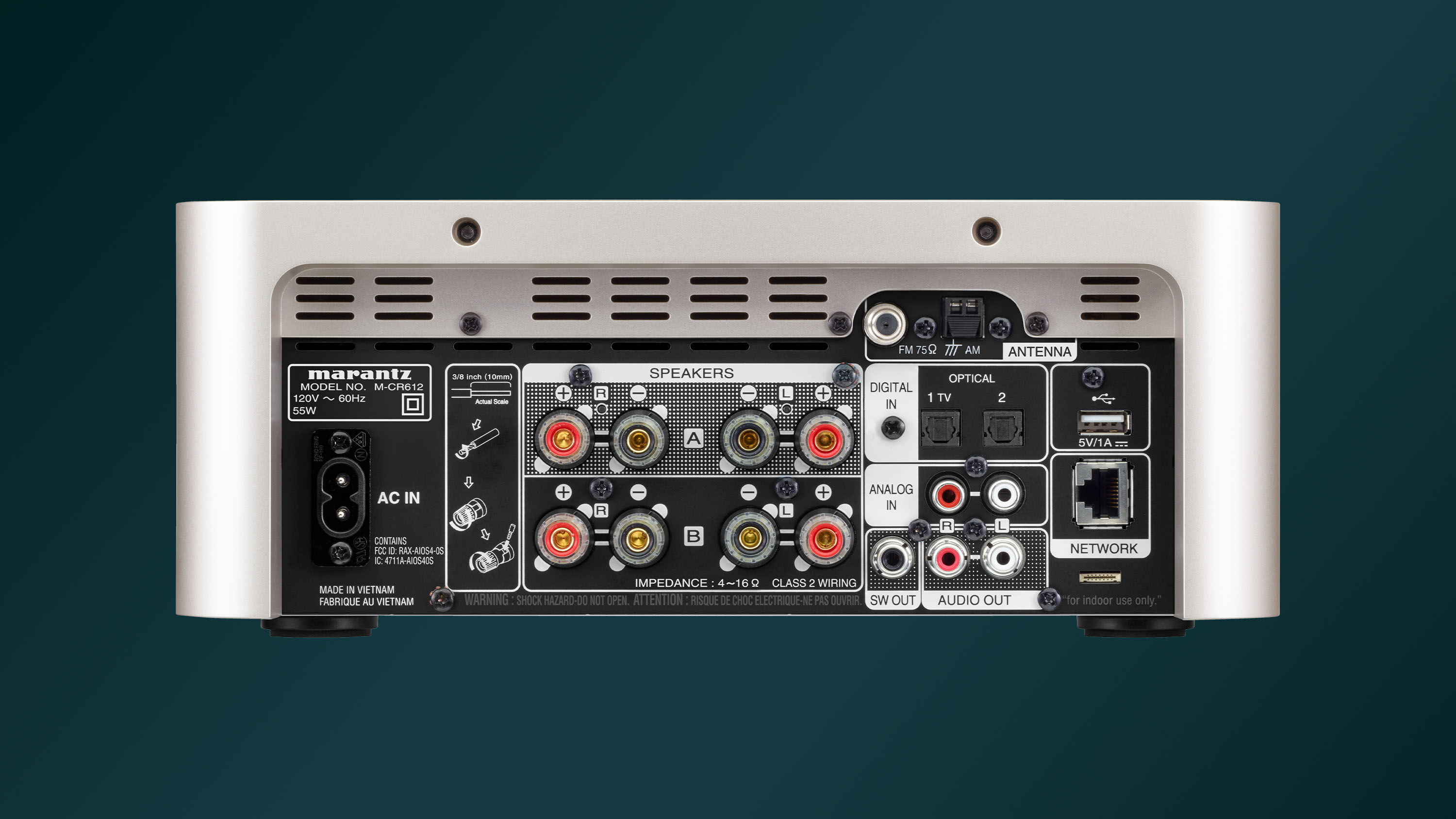 M-CR612 - Compact Network Audio Player and CD Player Powered by