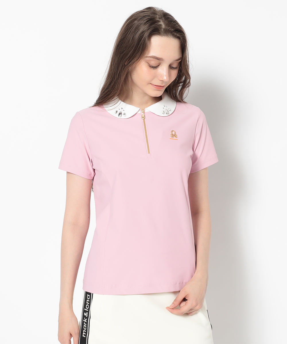 Noble Swarovski Zip Polo | WOMEN
