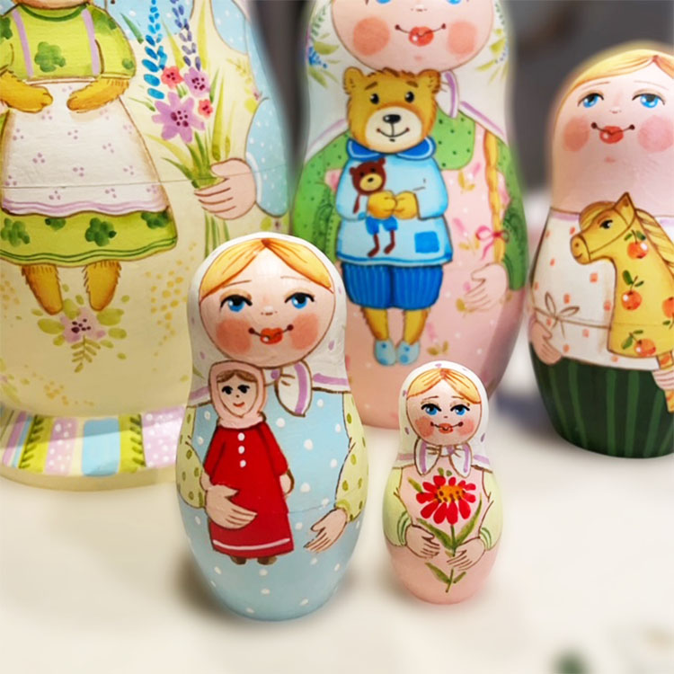 ロシア雑貨店マリンカ / エレーナ・イワンツォワ作 マトリョーシカei007-5p