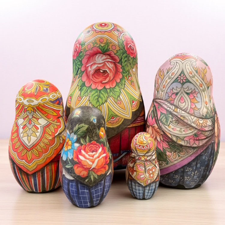 ロシア雑貨店マリンカ / タチアナ・オレニコワ作 マトリョーシカtok005-5p