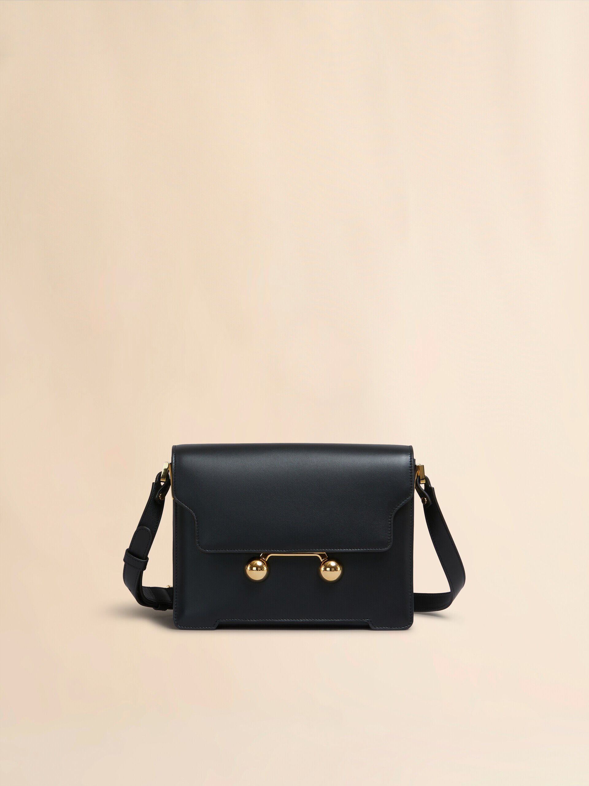 Black leather Trunkaroo medium shoulder bag | Marni