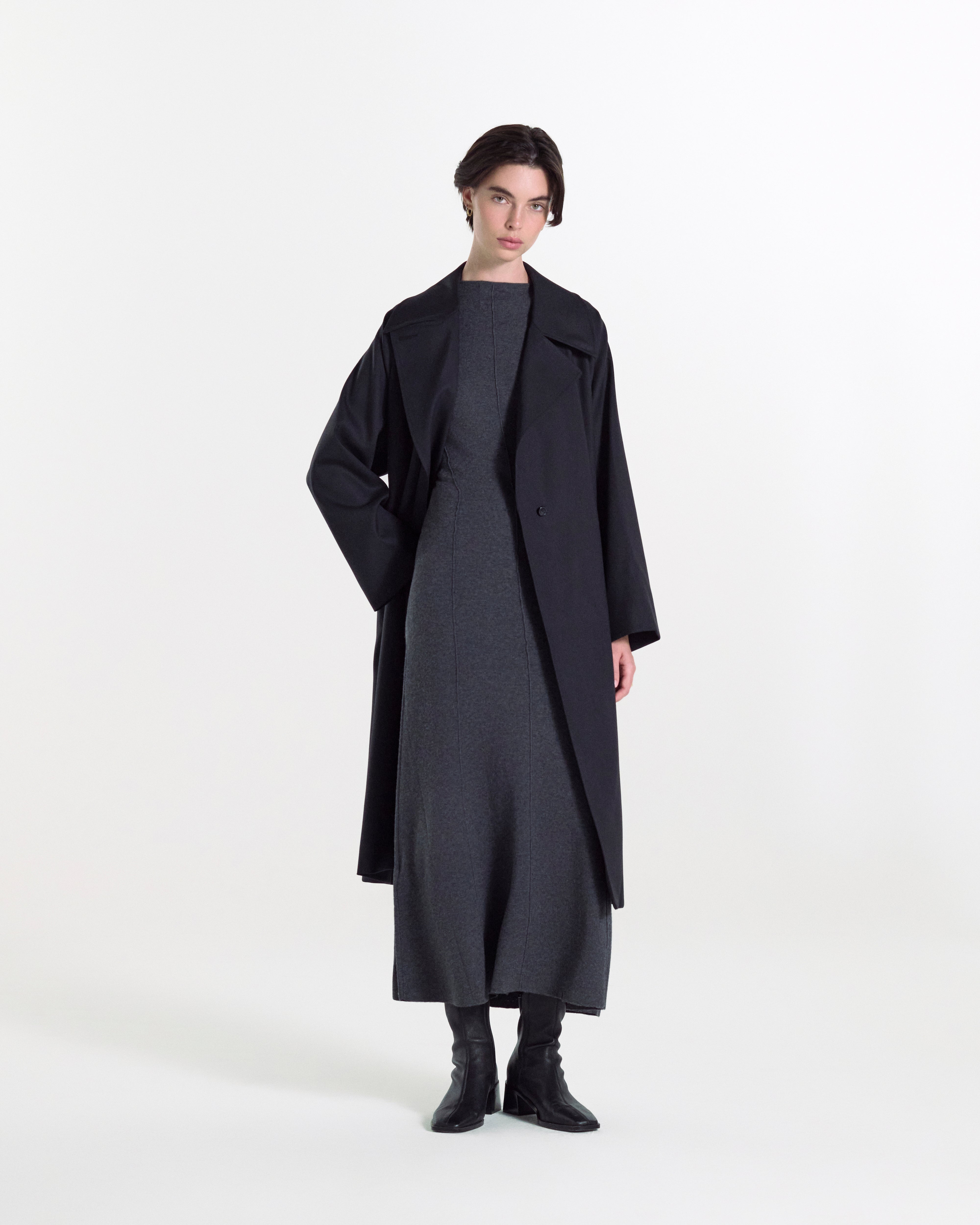 ウィメンズ LAGGAN - ウールギャバジン ベルテッドトレンチコート