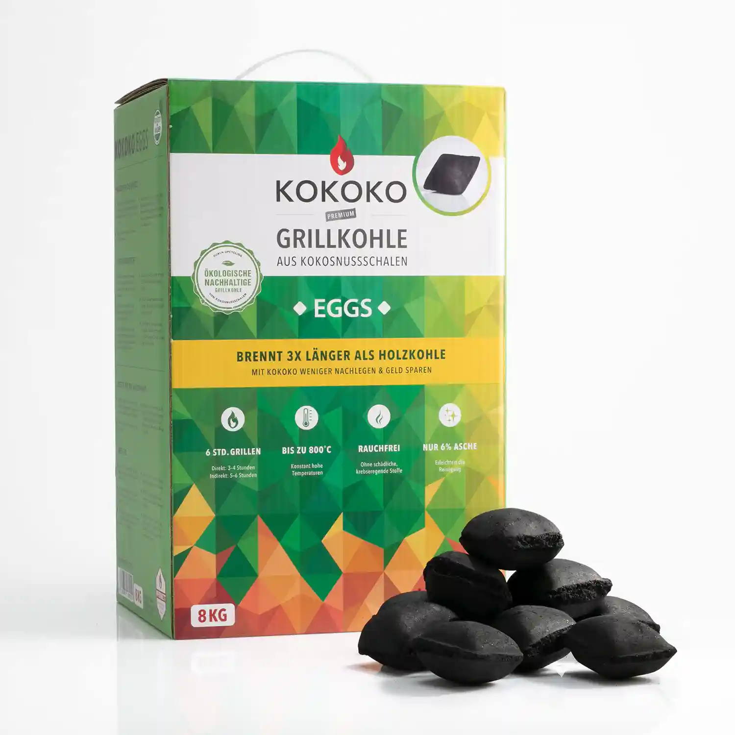 KOKOKO EGGS | Premium Kokosbriketts • McBrikett