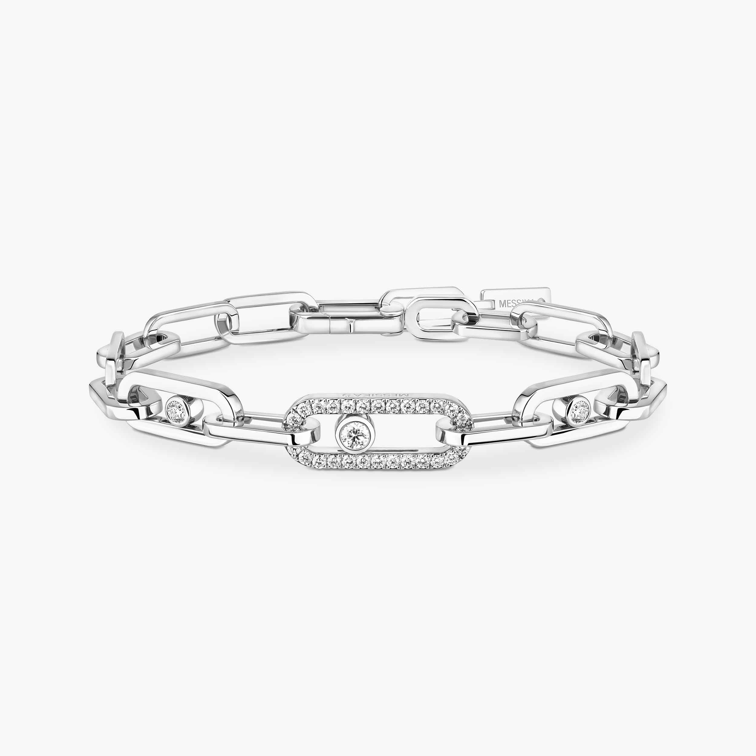 ムーヴ リンク》ホワイトゴールド ダイヤモンド ブレスレット | メシカ