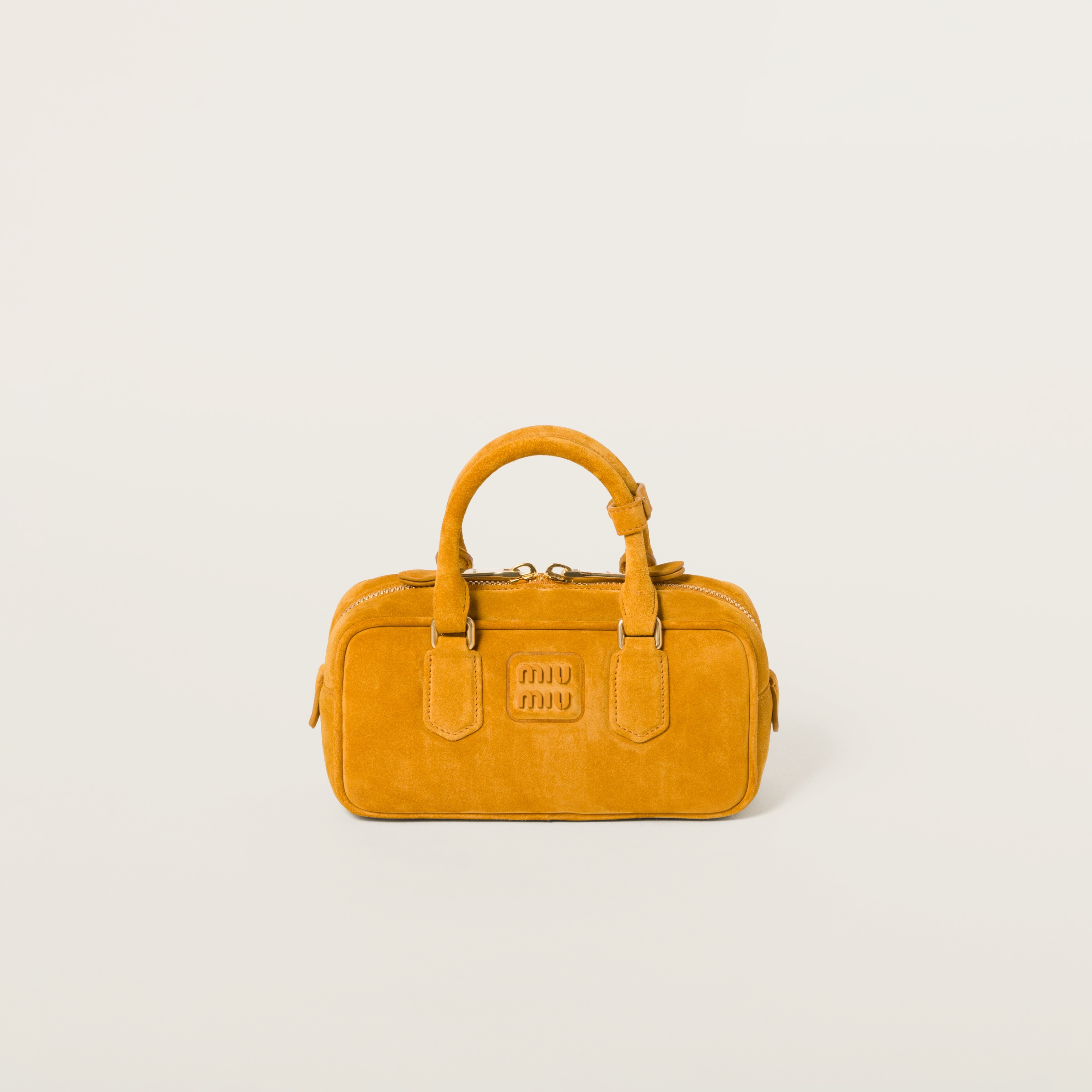 Whiskey Arcadie Padded Suede Top-handle Bag | Miu Miu