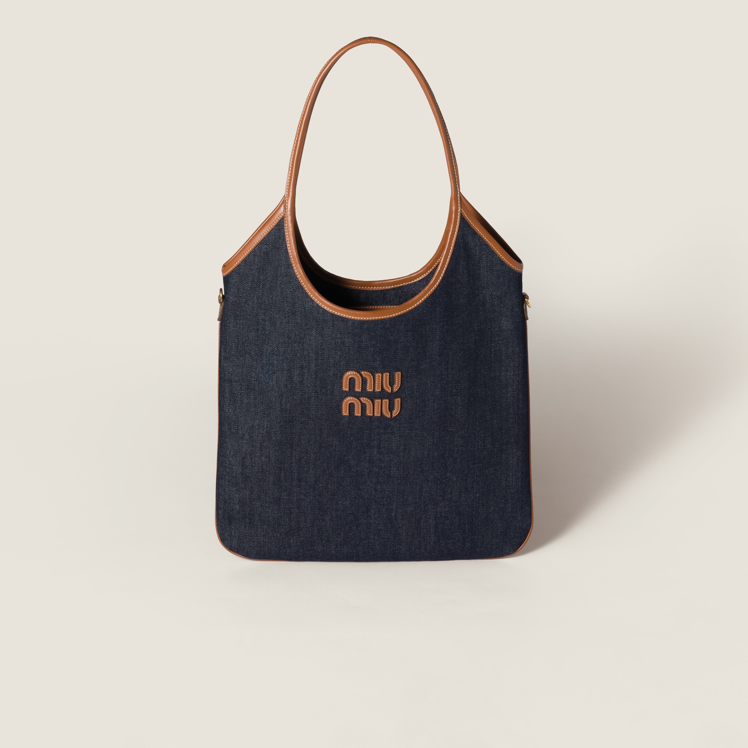 Blue/brandy Ivy Denim Bag | Miu Miu