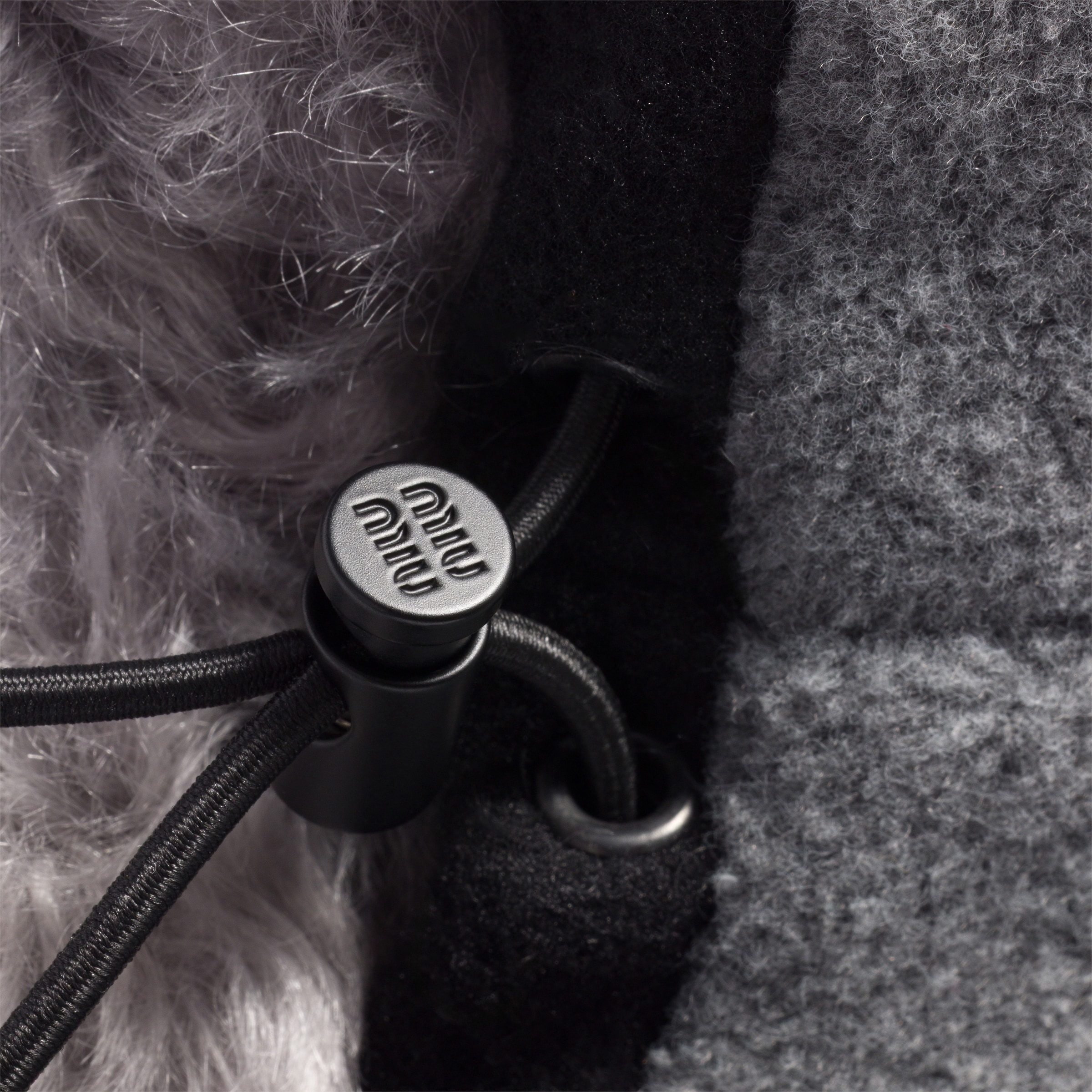 グレー フリース ヘッドバンド | Miu Miu