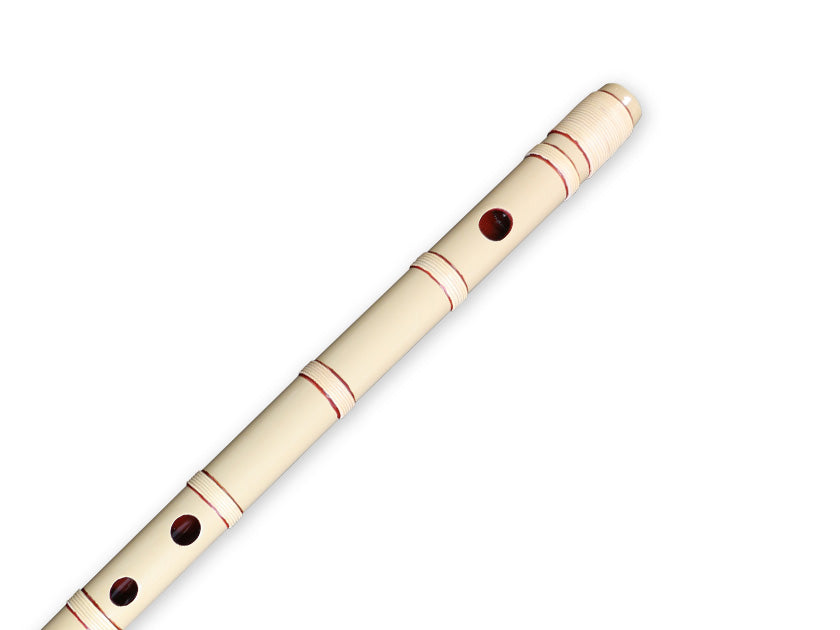 獅子田流 篠笛 本漆塗 籐半重 白 | 宮本卯之助商店