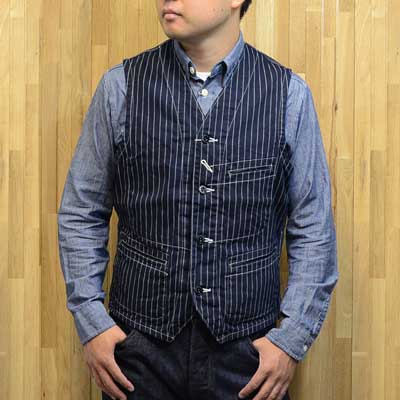 SUGAR CANE(シュガーケーン)9oz WABASH STRIPE WORK VEST