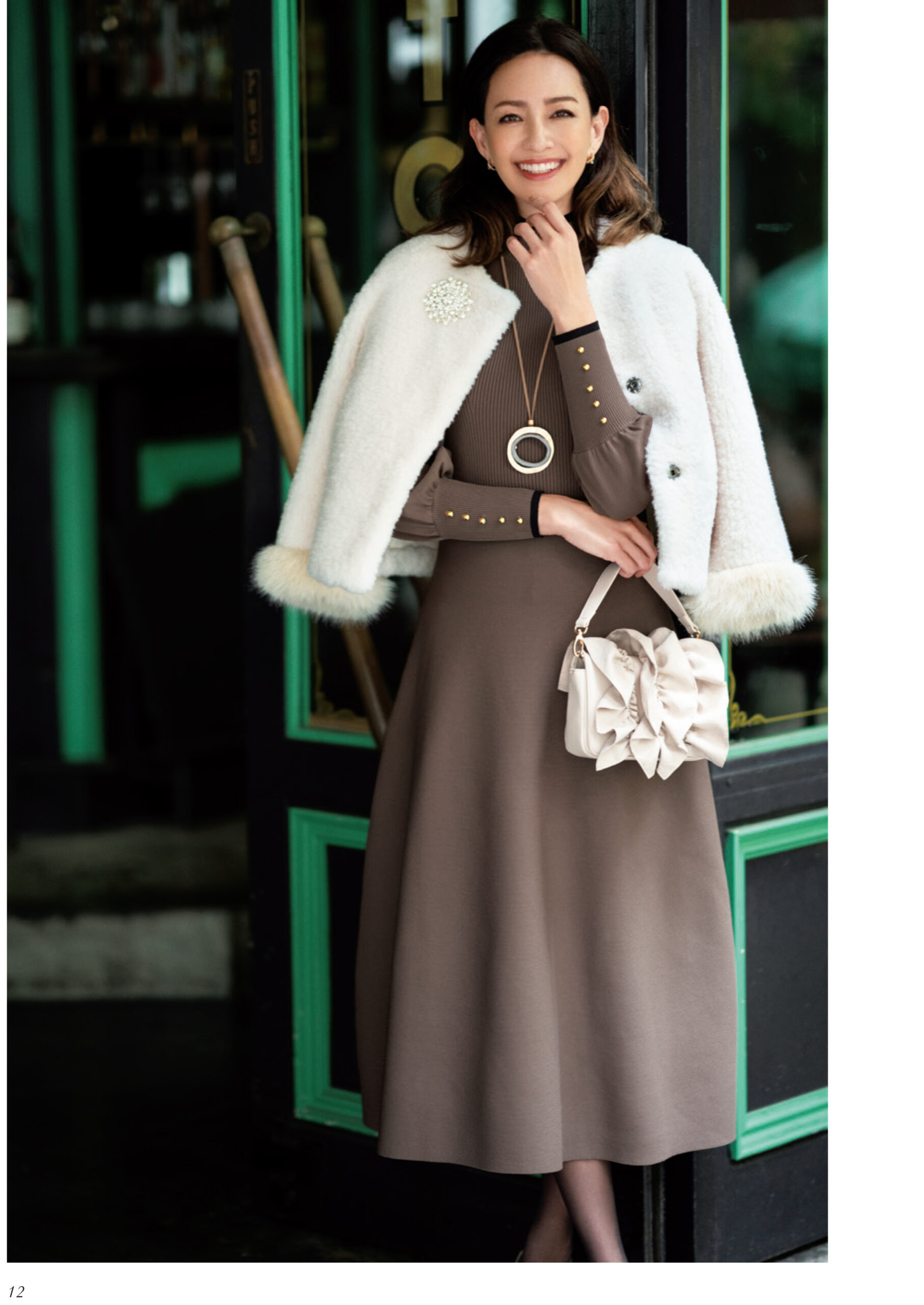 新品◇エムズグレイシーコンビワンピース（36）◇2024年秋冬 新品