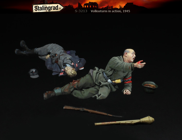 スターリングラード[ST3213]1/35 WWII 独 国民突撃隊の死闘1945 息絶え