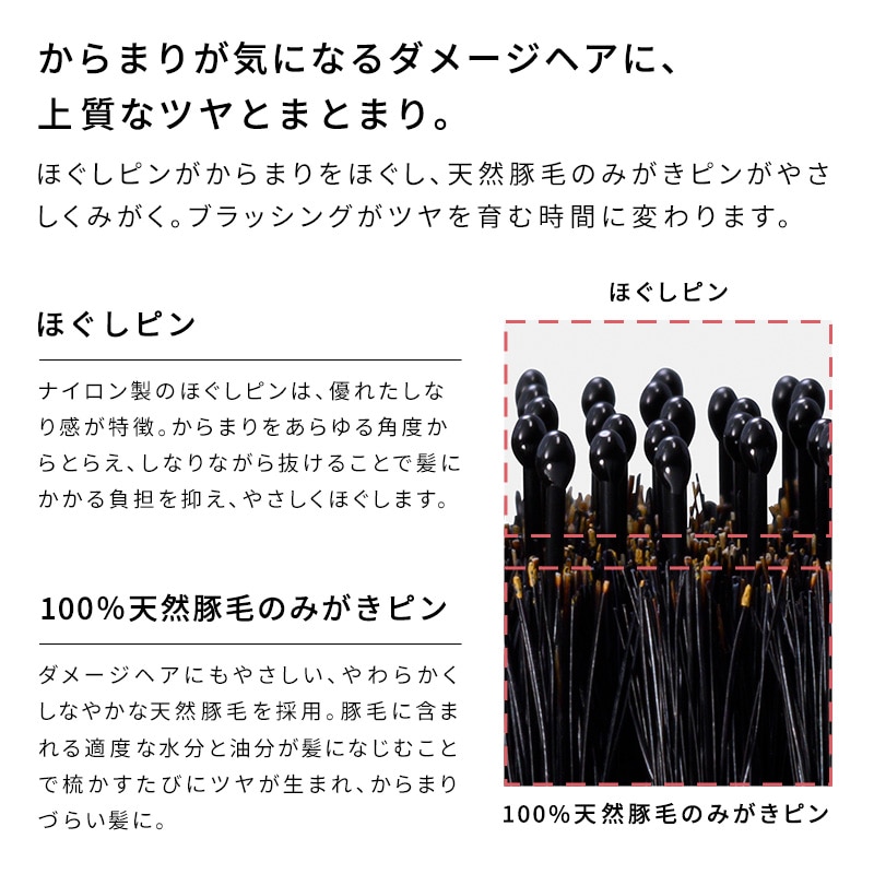 リファエールブラシレイ（天然豚毛） | ヘアブラシ | ReFa（リファ