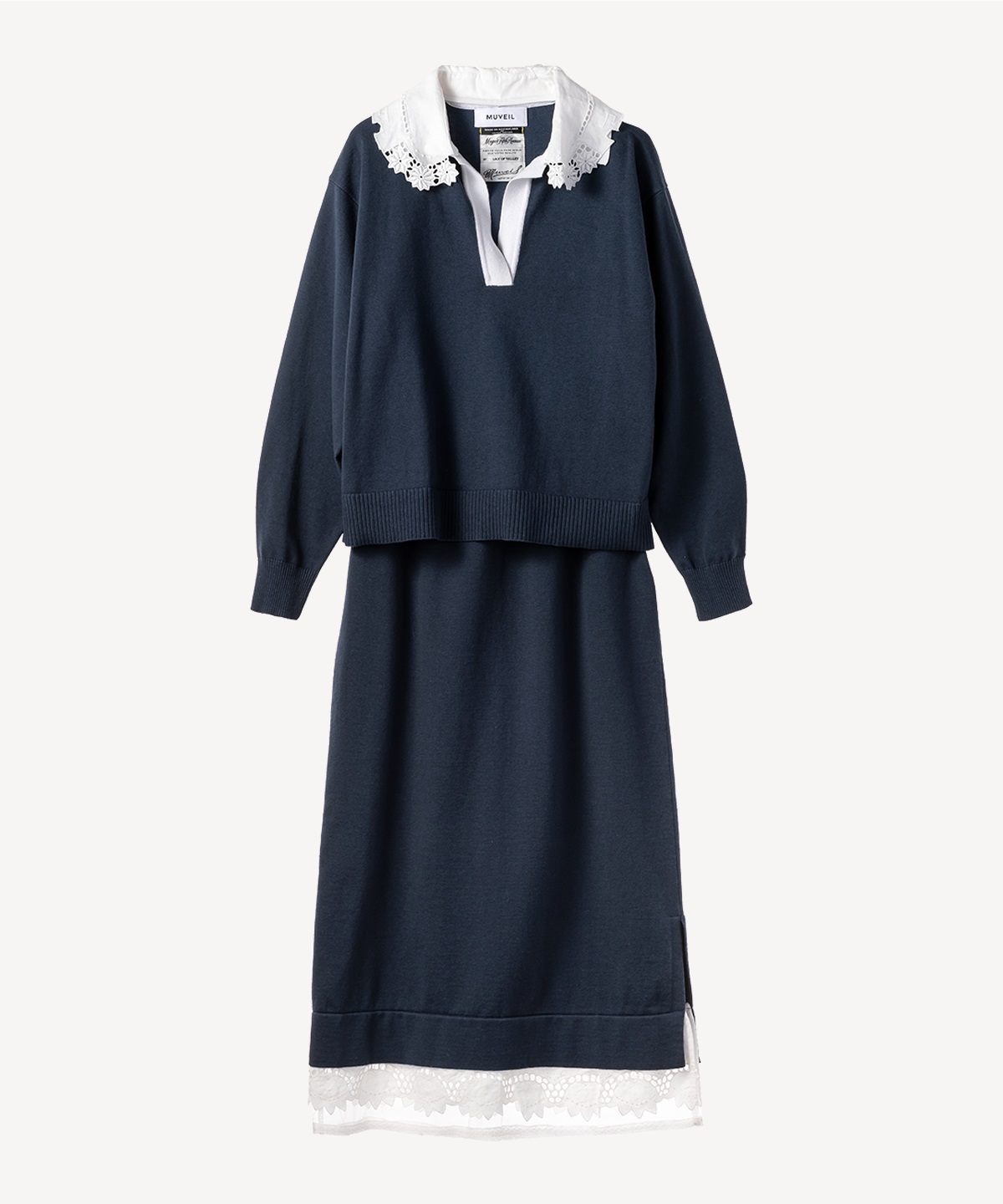 スキッパーポロセットアップニット | MUVEIL Online Shop