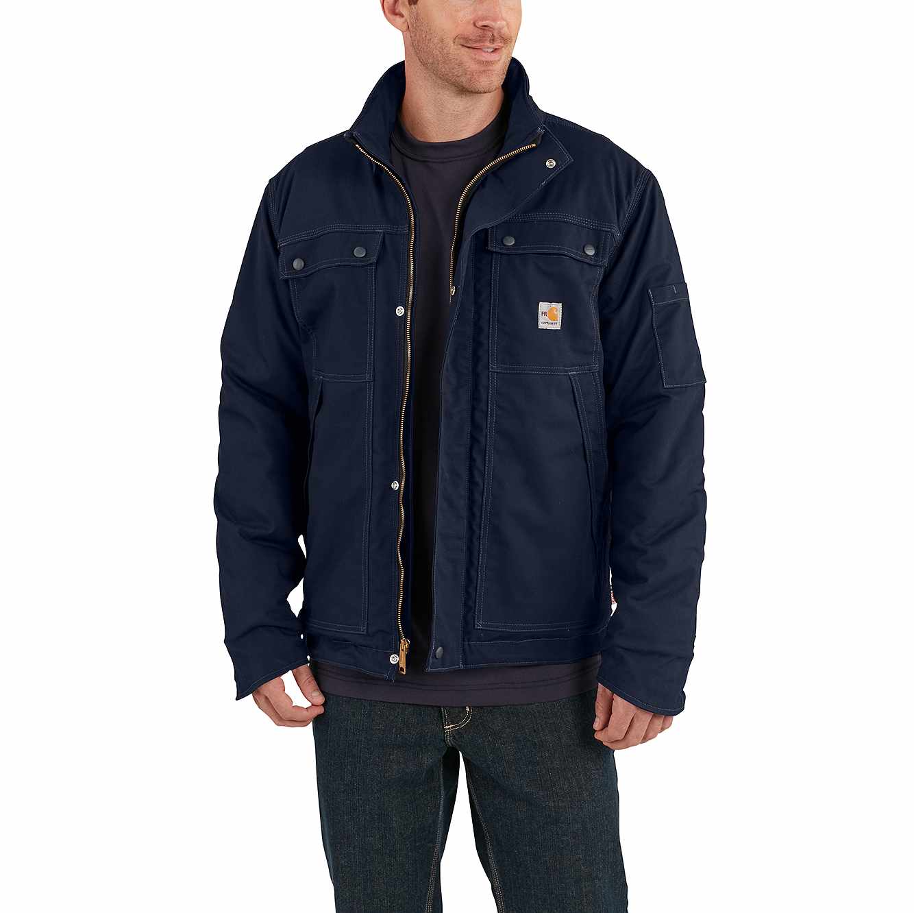Carhartt FR Full Swing Quick Duck Insulated Coat in Dark Navy