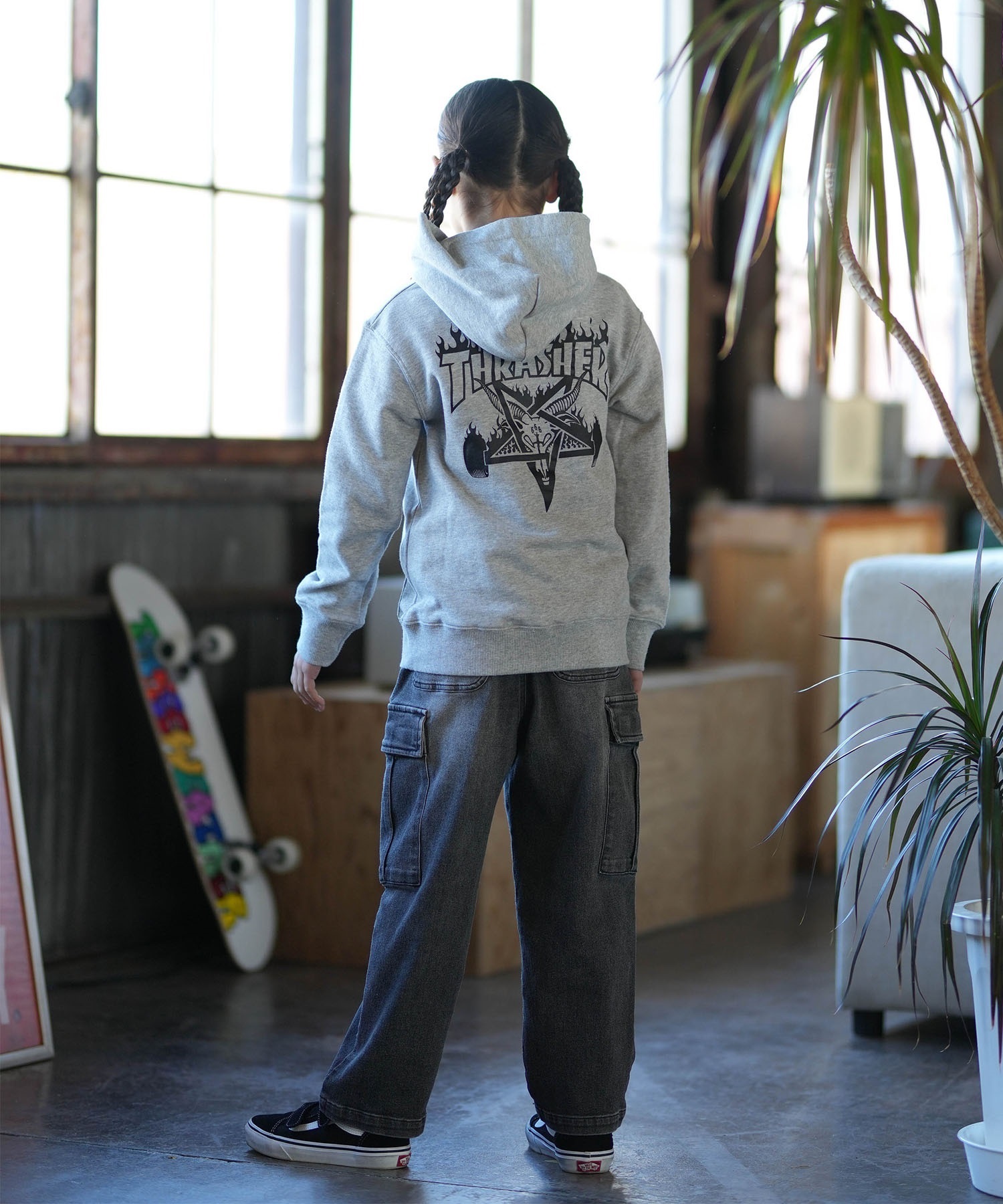 THRASHER スラッシャー プルオーバー パーカー キッズ ジュニア 子供