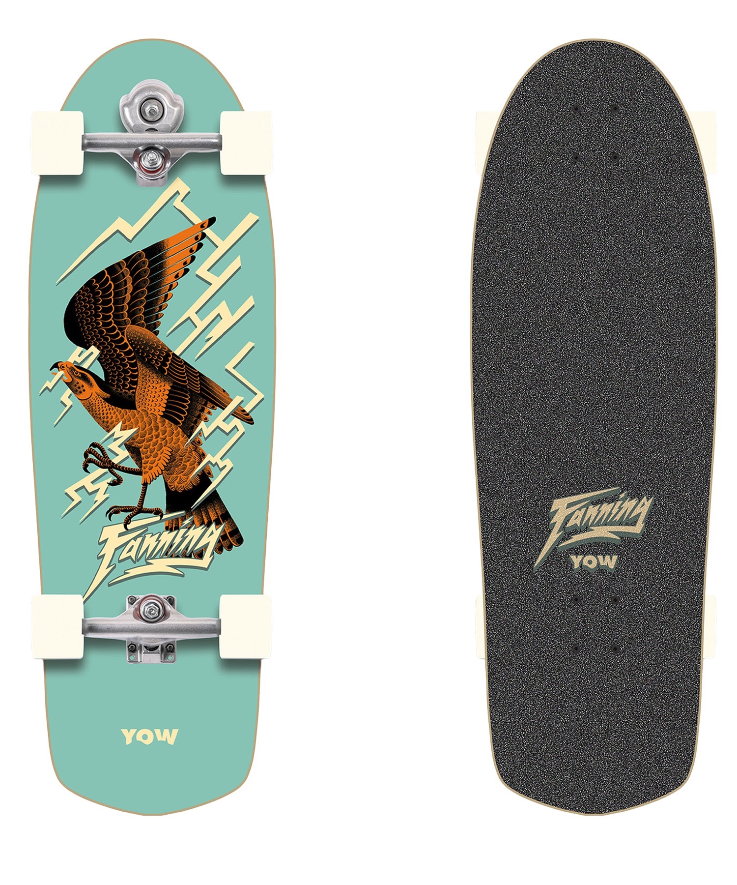 YOW ヤウ ロング スケートボード コンプリート 32.5inch FANNING