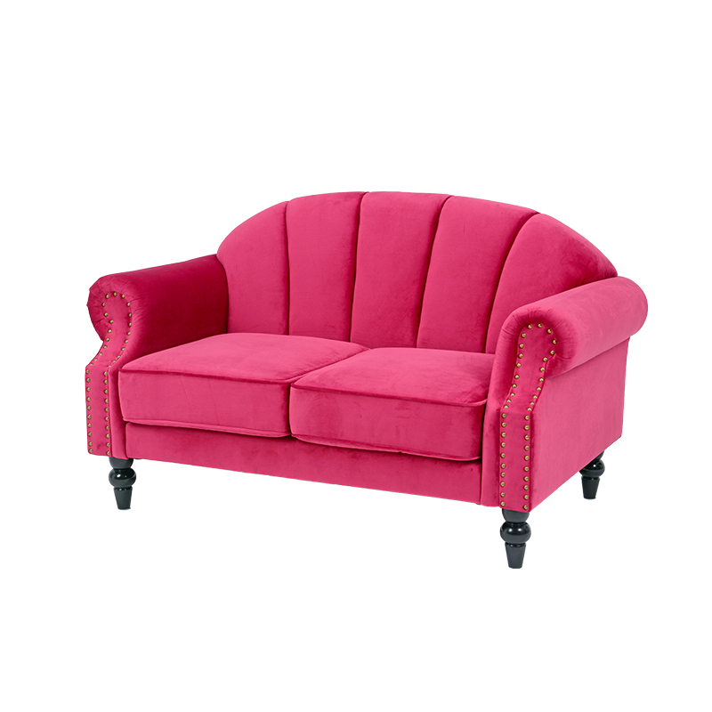 プリンセスソファ ルコ2P 2人掛け シェルソファ エレガント Sバネ 鋲