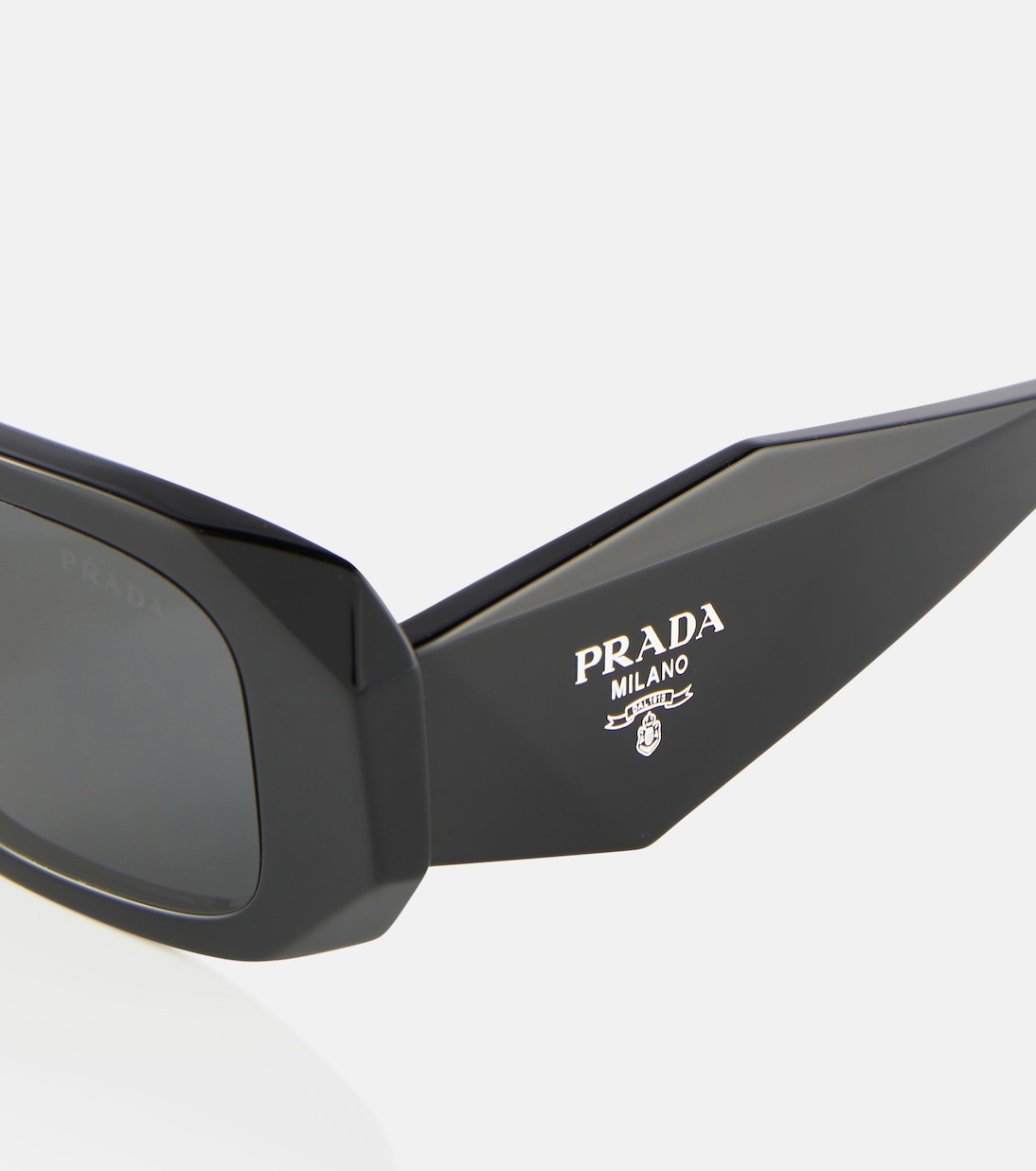 Prada Symbole rectangular sunglasses in black - Prada | Mytheresa