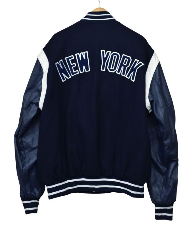 ビンテージ【MLB】【NYヤンキース】【JH DESIGN】【紺】【メルトン