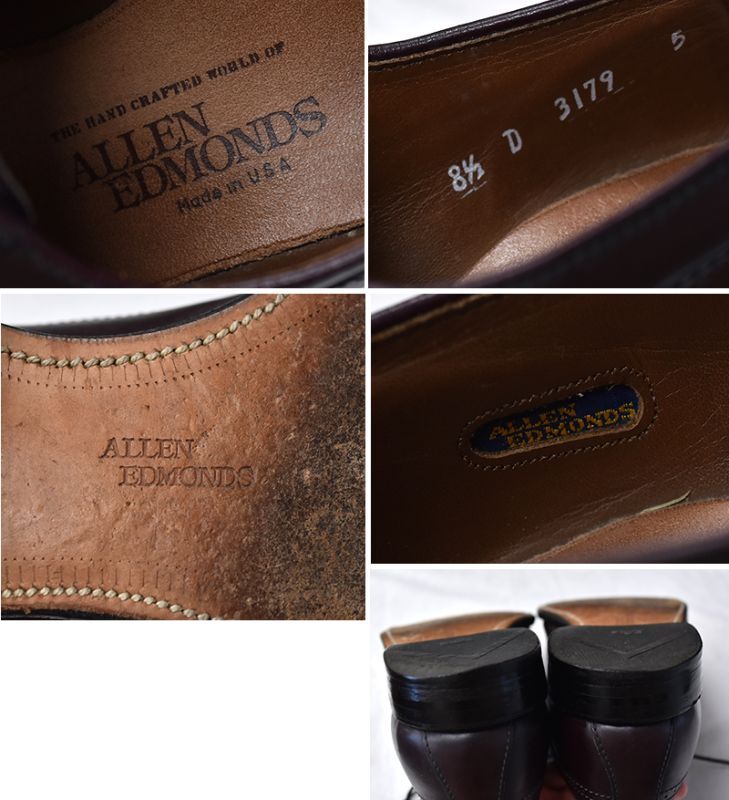 USA製】【アレンエドモンズ】【Allen Edmonds】【赤茶色】【ウイング