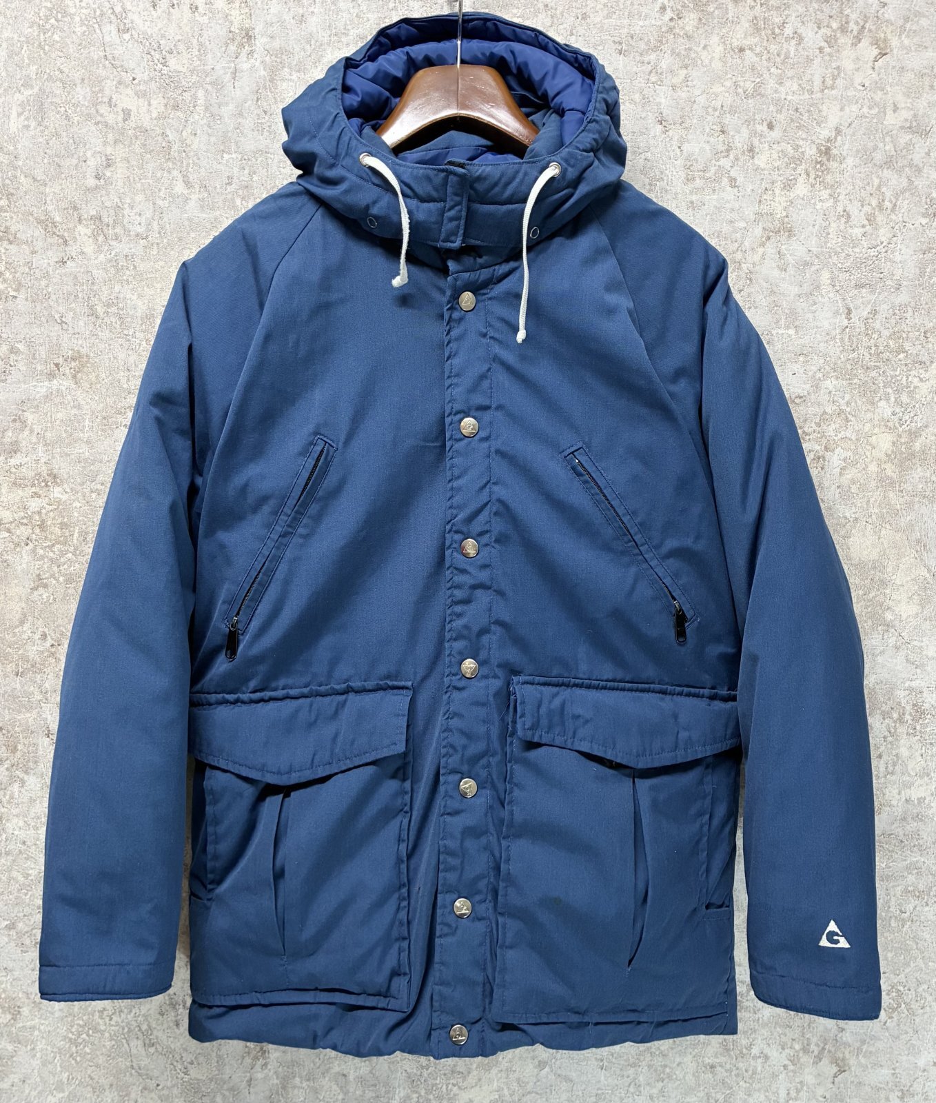 80's【USA製】【ビンテージ】【GERRY】【ジェリー】青【フード付き