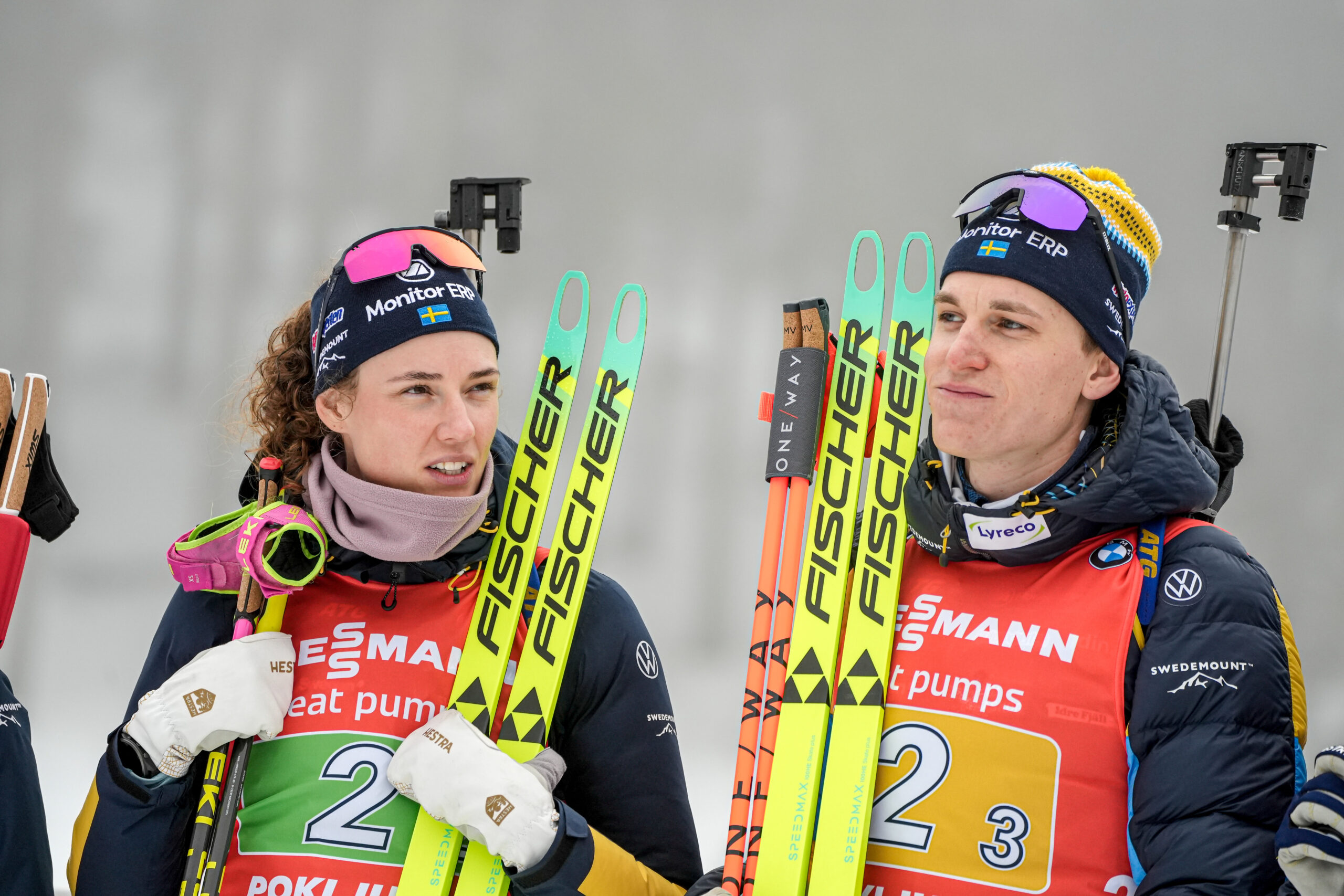 2026 Olympics | Biathlon: Hanna Oeberg reacts to her partner