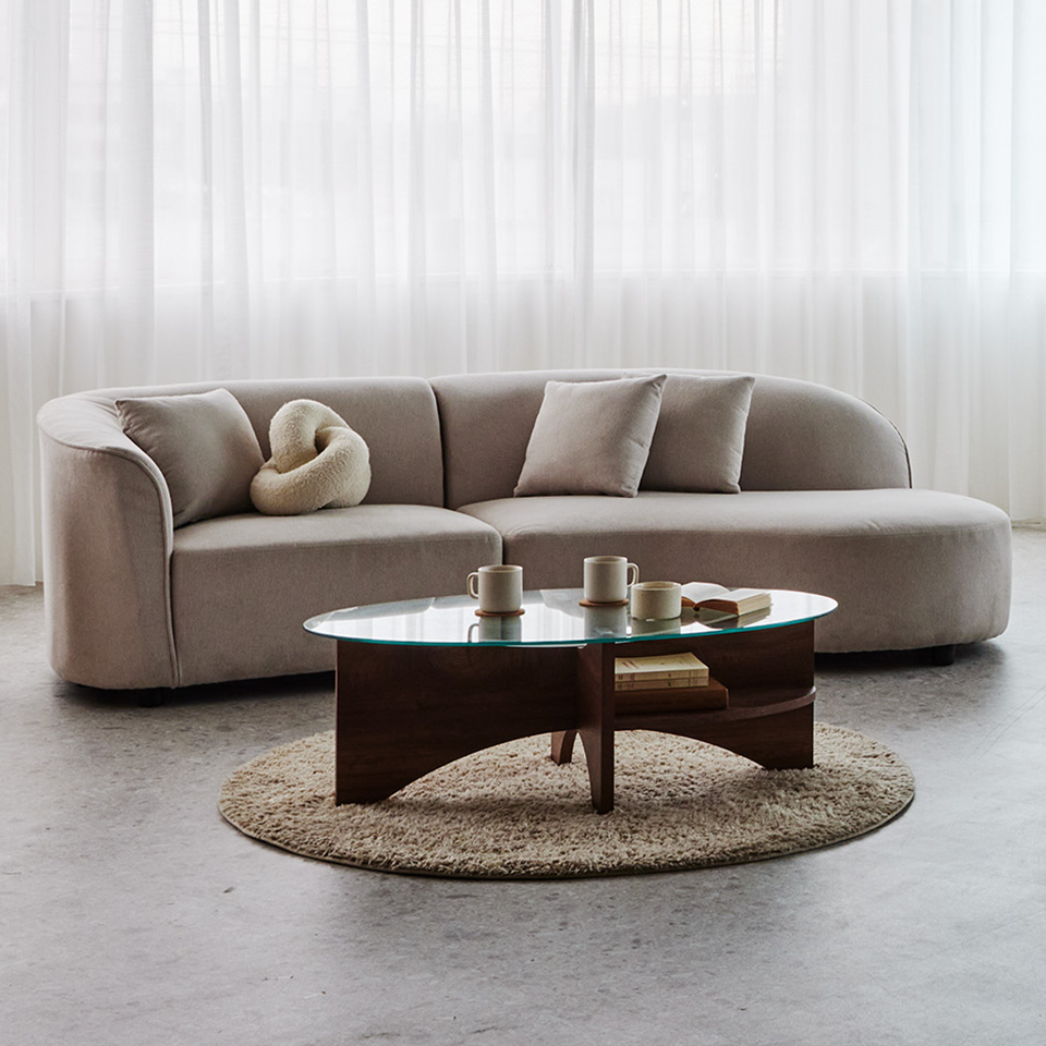 カウチソファS856【送料・開梱設置無料】ベージュ | NOCEノーチェ 家具