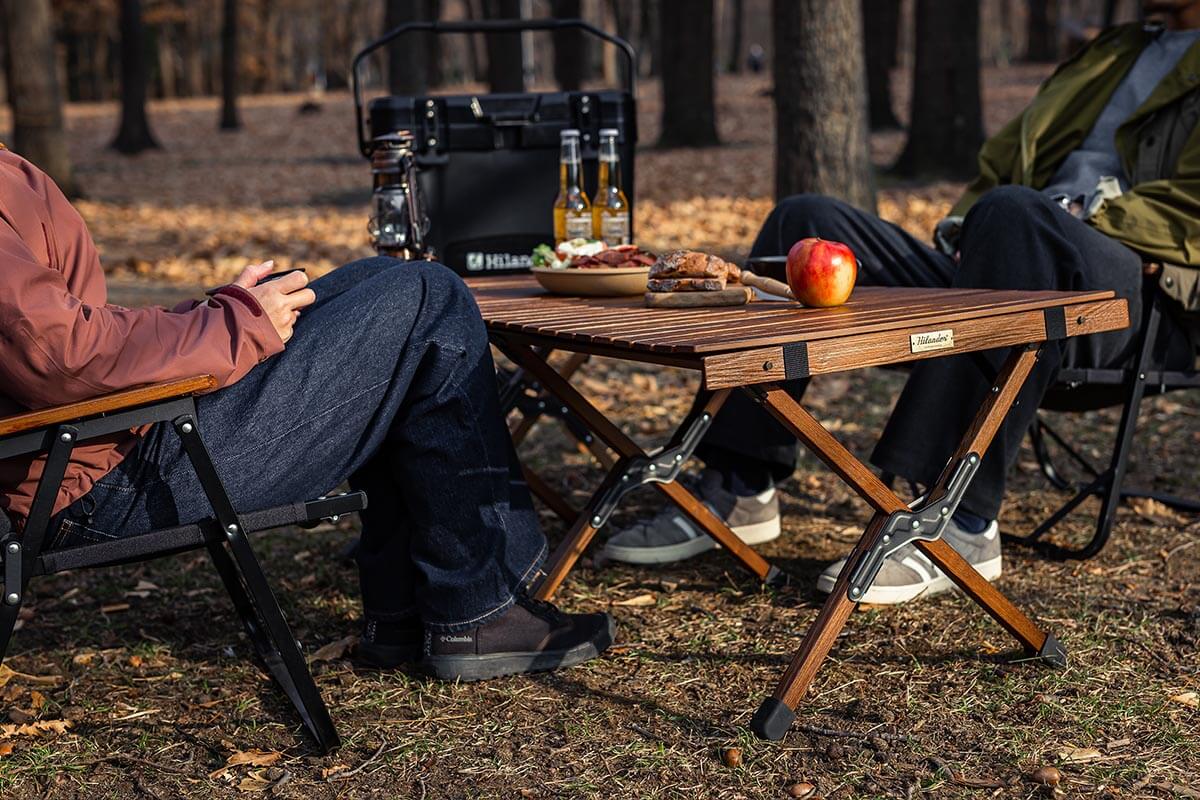 Hilander(ハイランダー) ウッドロールトップテーブルLIGHT 120