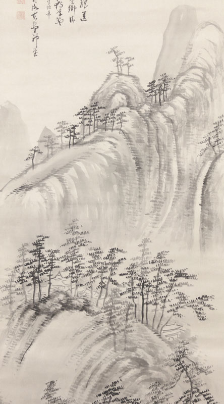 田能村直入 山水図/掛け軸 絵画の買取.販売.表装/長良川画廊