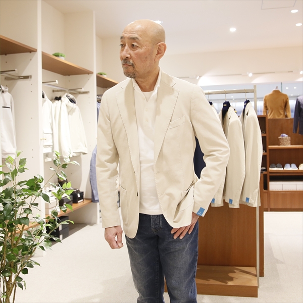 SANTANIELLO サンタニエッロ [春夏] コットンリネンジャケット ICE GAB