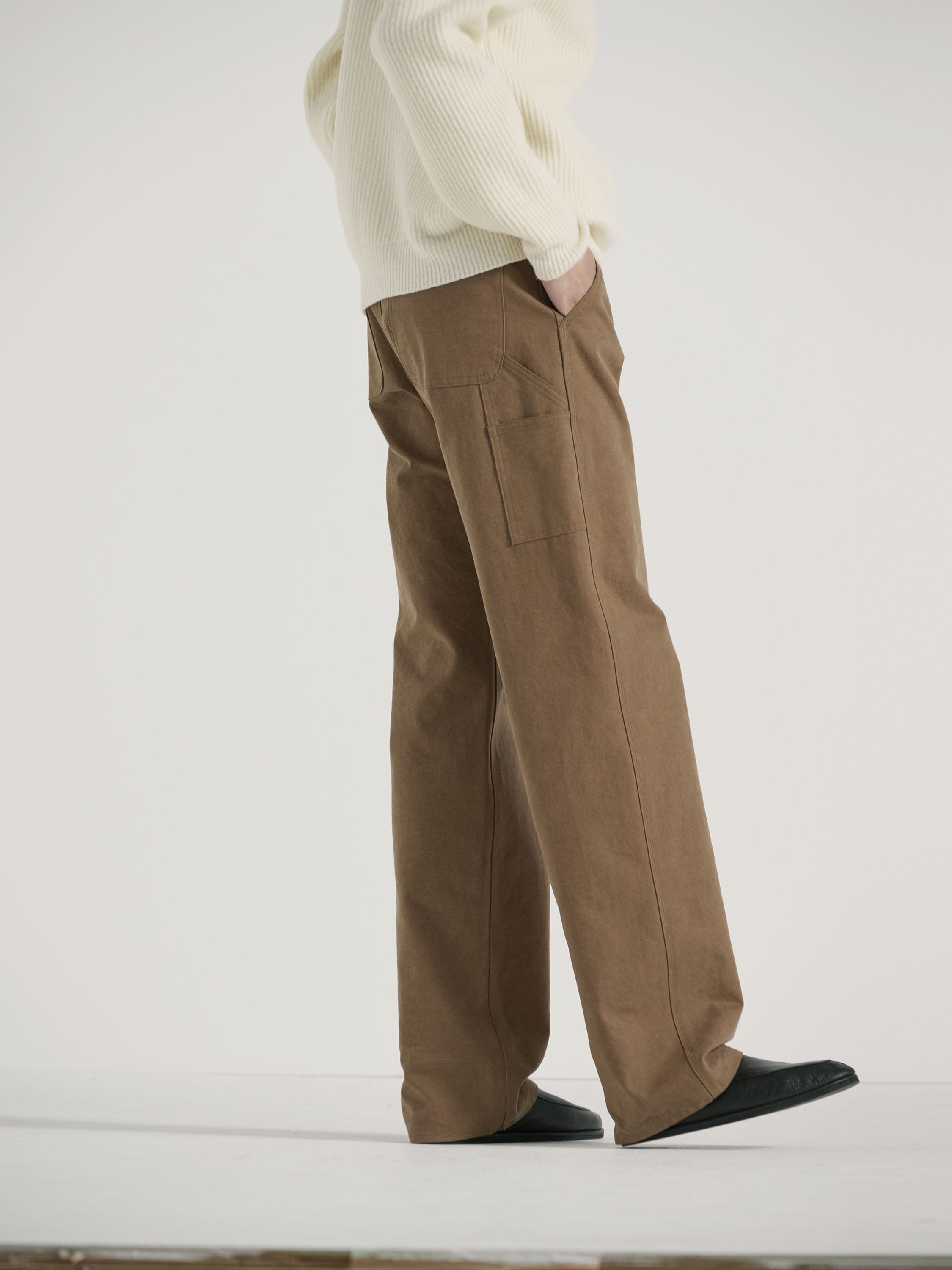 Namu Shop - Auralee Washed Heavy Canvas Pants - Brown